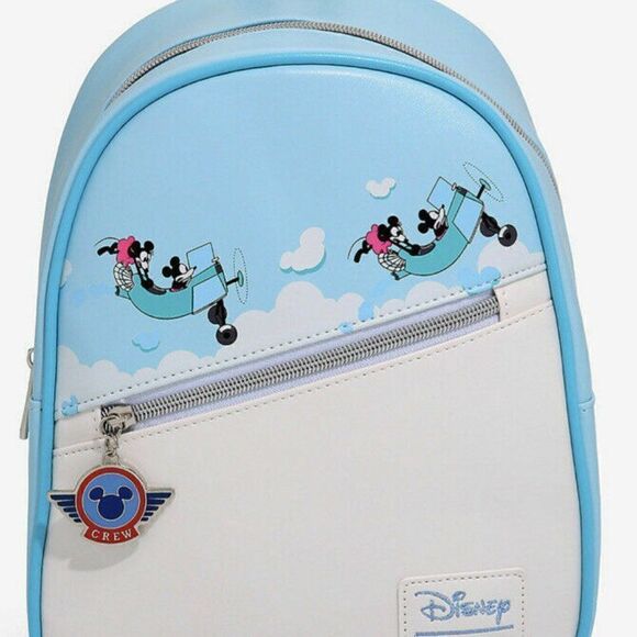 Her Universe Disney Mickey Mouse Mini Backpack Bag Airplane Minnie Plane - Picture 1 of 4